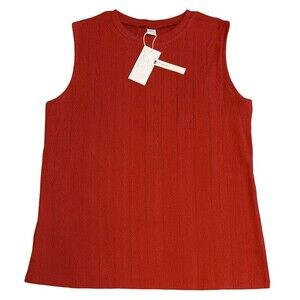 Elgogy Women's Comfy Burgundy Red Sleeveless Sweater Size XL Summer Tank NEW